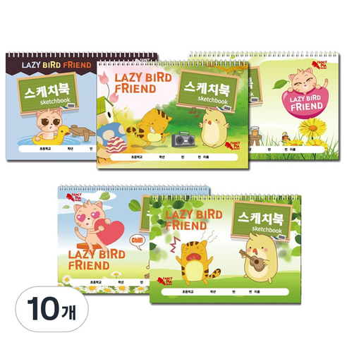 팬시토피아 캐릭터 스케치북 랜덤발송, 30매, 10개