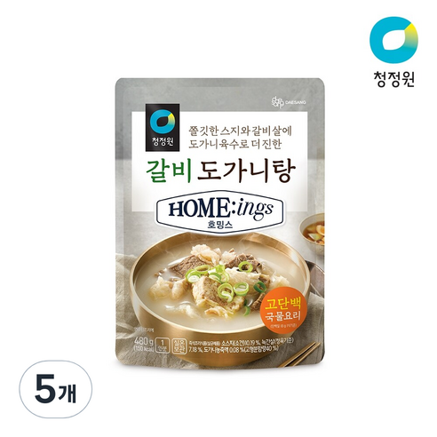 대상 청정원 호밍스 갈비도가니탕, 5개, 480g
