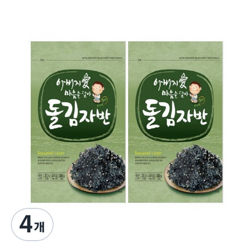 아버지愛마음을담아 돌김자반, 300g, 4개