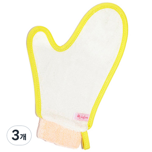 오션 베이비 글러브 타올 소프트, 랜덤 색상, 3개, 1개입