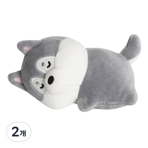 모찌타운 귀요미 핫팩인형 귀요미 허스키 8cm, 2개, 그레이계열