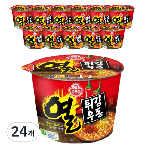 오뚜기 열튀김우동 100g, 24개