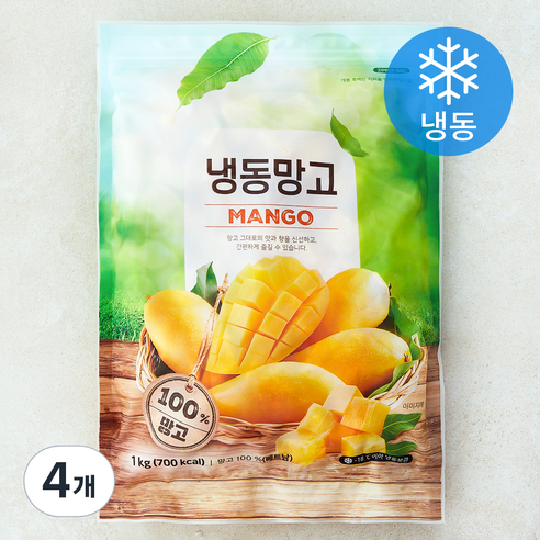 망고 (냉동), 4개, 1kg