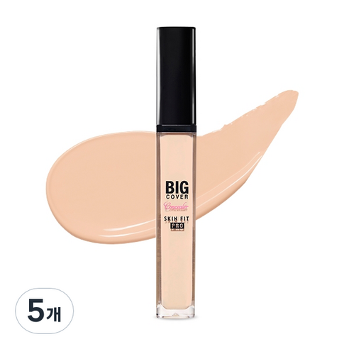 에뛰드하우스 빅커버 스킨핏 컨실러 PRO 리퀴드 컨실러 7g, 뉴트럴피치, 5개