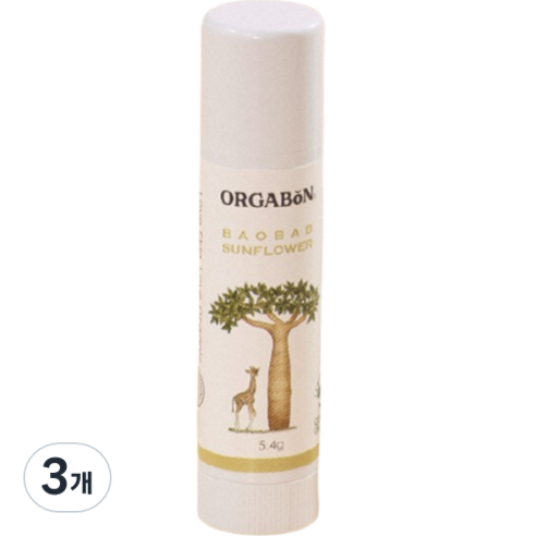 오가본 씨앗품은 촉촉 립밤, 3개, 5.4g