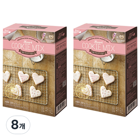 브레드가든 하트 쿠키 믹스, 200g, 8개