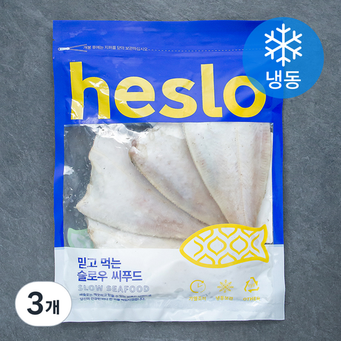 해슬로 손질가자미 (냉동), 500g, 3개