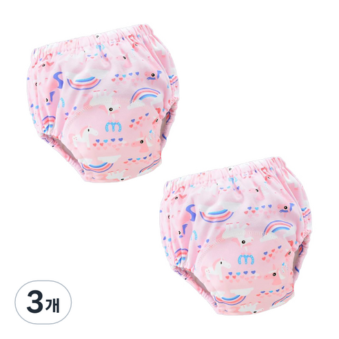 스타도어 유아용 큐트패턴 배변팬티 2p 세트, 유니콘, 3개