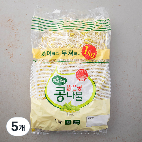 맑은물에 맑은콩 콩나물, 1kg, 5개