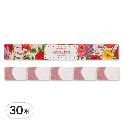 리틀스윗바스 입욕제 거품 목욕 배쓰밤 러브로즈, 150g, 30개