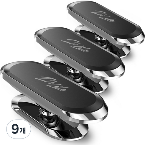 이츠라이프 올라운드 마그네틱 핸드폰 거치대, 9개, 실버