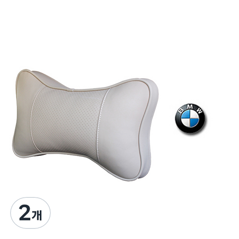 고급 가죽 목쿠션 베이지, BMW, 2개