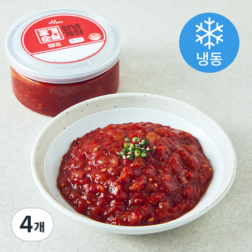 초록햇살 꽃게순살 양념게장 (냉동), 150g, 4개
