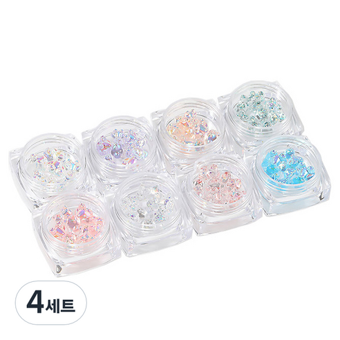 퍼니네일 달콤네일 러블리 곰돌이 파츠 세트 KN- P1007, 4세트, 혼합색상