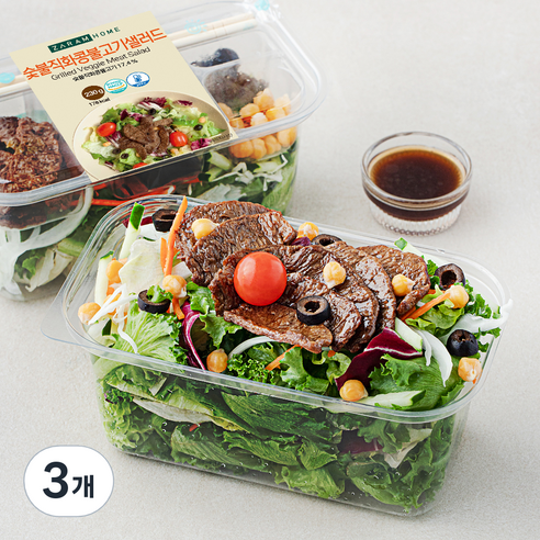 자람홈 숯불직화콩불고기 샐러드, 230g, 3개