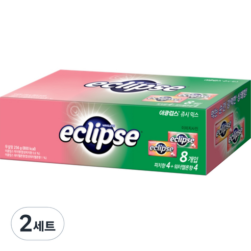 이클립스 쥬시 믹스 워터멜론 4p + 피치 4p 세트, 34g, 2세트