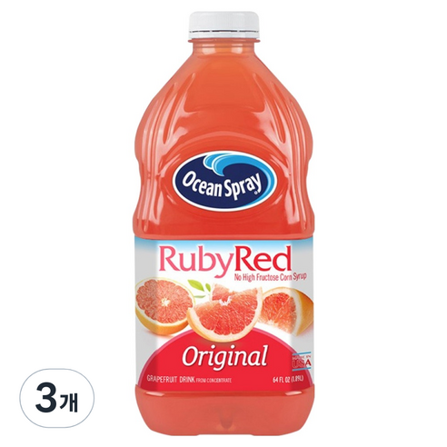 오션스프레이 루비 레드 자몽 드링크, 1.89L, 3개