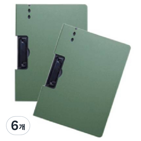 안다미 가로형 사무용 클립보드 파일 A4, 6개, 그린