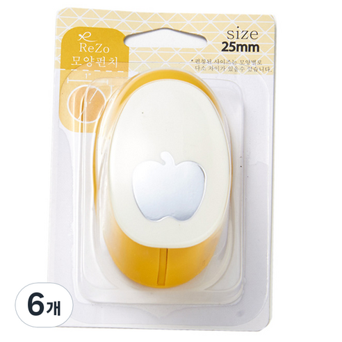 포코스 모양펀치 R-25, 사과, 6개