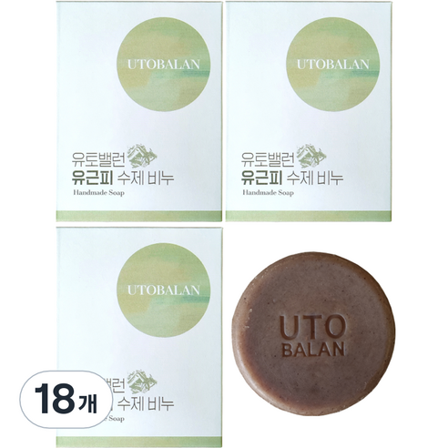 유토밸런 유근피 수제비누, 18개, 85g
