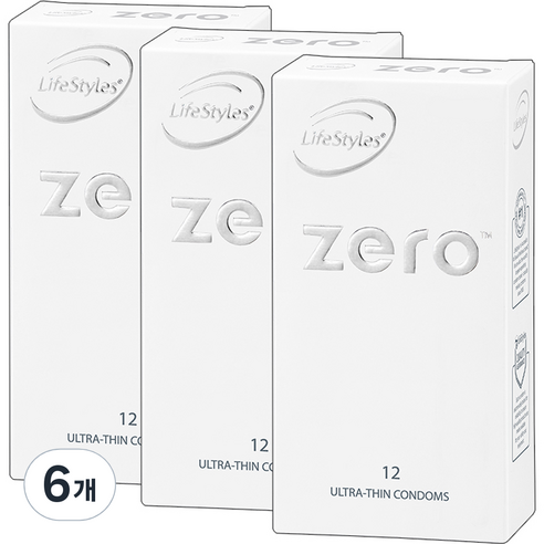 Lifestyles Zero 콘돔, 12개입, 6개