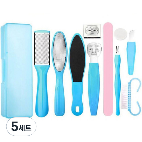 내모미해 발 각질 제거기 10종 세트 블루, 5세트