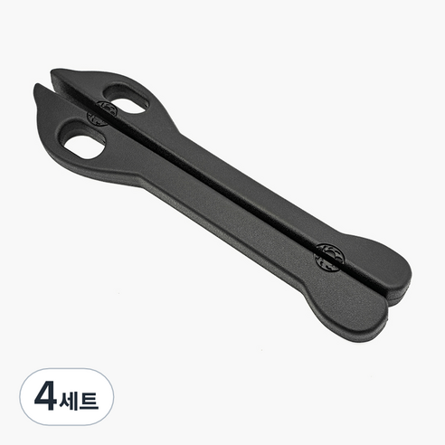 리버폭스 차량용 폴리우레탄 카시트 사이드 틈새 쿠션 세트, 블랙, 4세트