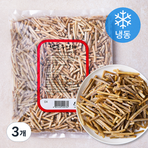 식재료마당발 중국산 우엉채 (냉동), 1kg, 3개
