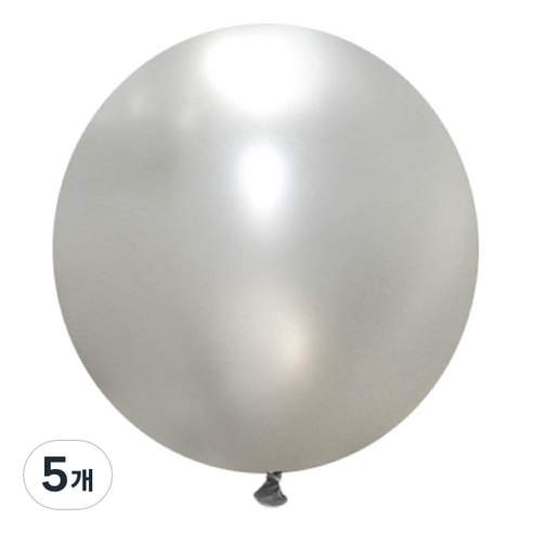 제이벌룬 셈퍼텍스 90cm 대형풍선, 481 펄 실버, 5개