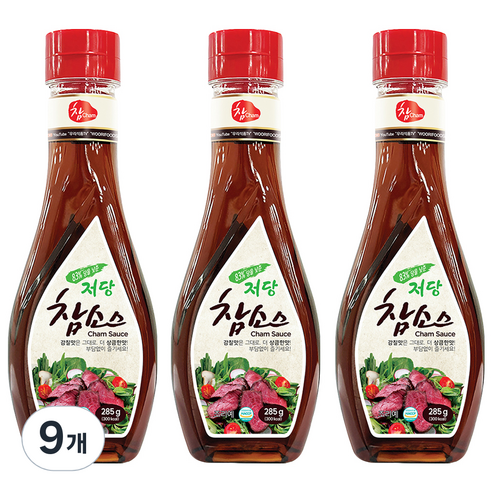 우리식품 83% 당을 낮춘 저당 참소스, 285g, 9개