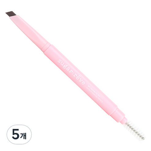 슈가레브 오토 아이브로우 펜슬 0.35g, 흑갈색, 5개