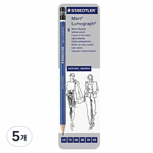 스테들러 마스 루모그라프 연필 6본 세트 100G6, 혼합 색상, 30개