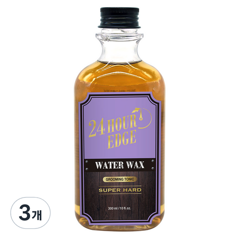 24시간엣지 그루밍 토닉 워터왁스 슈퍼하드, 3개, 300ml