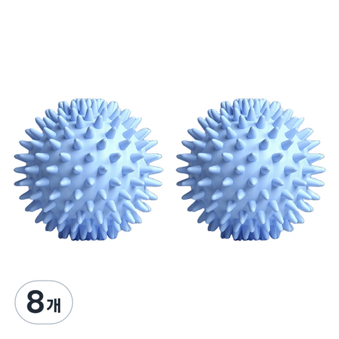 고민고밍 허리 등 근육 발 마사지 볼 6cm, 8개, 블루
