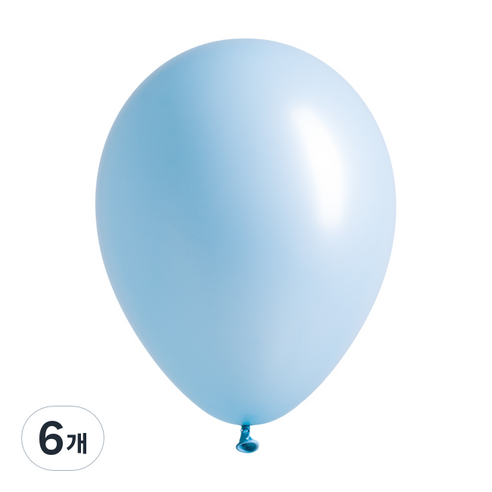 셈퍼텍스 풍선 13cm 100p, 펄캐리비안블루, 6개