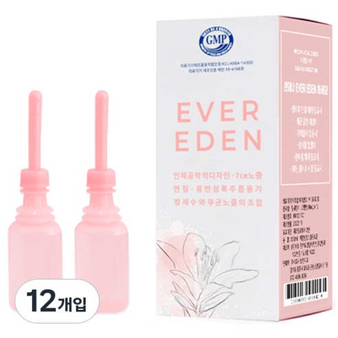 에버에덴 일회용 여성 질세정기, 120ml, 12개입