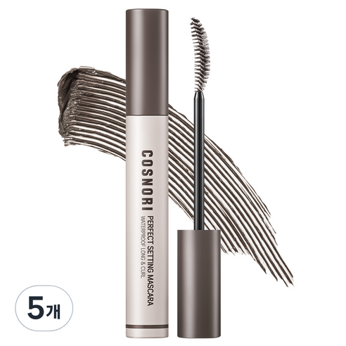 코스노리 퍼펙트세팅 워터프루프 마스카라 롱앤컬 7ml, 04 딥애쉬, 5개