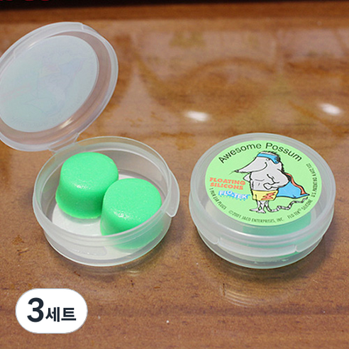 수영 귀마개 그린 2p, 3개, 1쌍