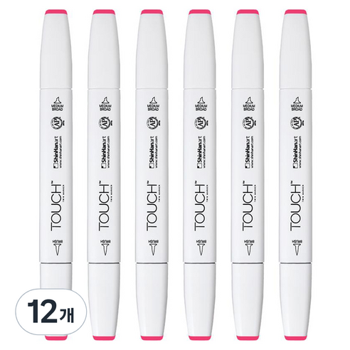 터치 트윈 브러쉬 마카 5 CHERRY PINK, 12개, 1색