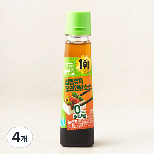 풀무원 콜레스테롤 제로 상큼유자 오리엔탈 소스, 255g, 4개