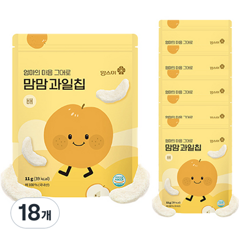 맘스미 맘맘 과일칩, 18개, 11g