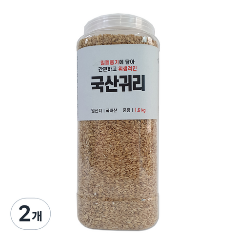대한농산 통에담은 국산귀리, 1.6kg, 2개