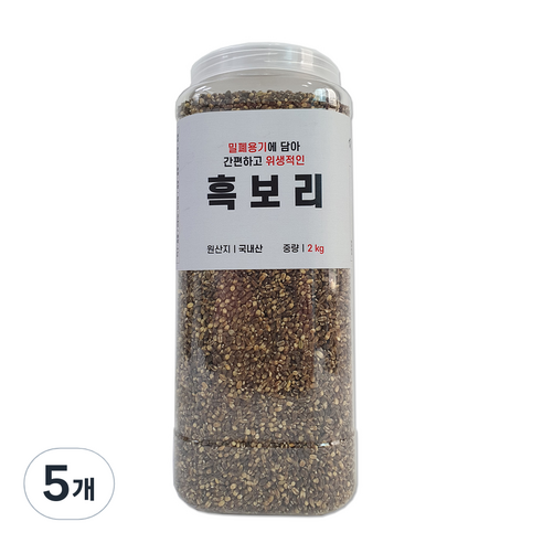 대한농산 통에담은 흑보리, 2kg, 5개