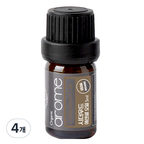 아로므 시더우드 에션셜 오일, 5ml, 4개