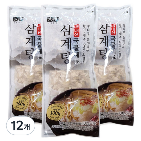동광한방몰 종합물산 삼계탕재료 티백형, 100g, 12개