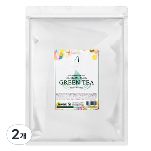 안스킨 오리지날 녹차 모델링팩 1kg, 2개, 1개입