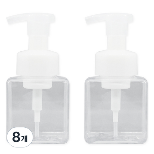 뉴앤룩 리필 용기 디스펜서 거품형 250ml, 투명, 8개