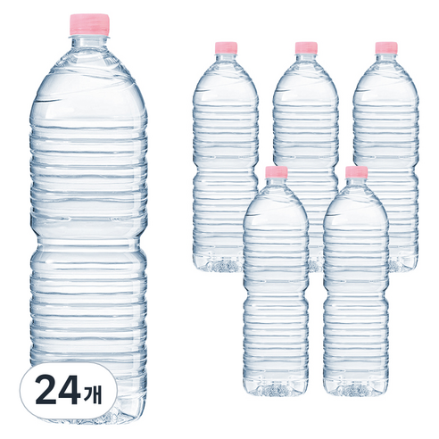 크리스탈 무라벨 생수, 2L, 24개