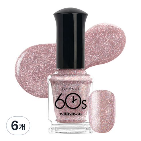 위드샨 60초 매니큐어 9ml, M137 퀸, 6개
