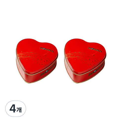 코스카 하트 패키지 터키쉬딜라이트 터키젤리 디저트과자 믹스 플레이버, 150g, 4개